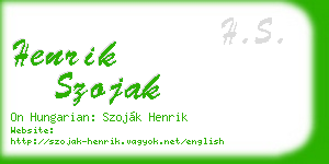 henrik szojak business card